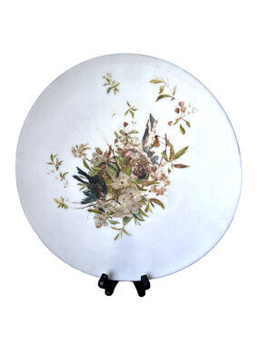 Mount Washington Glass Co. Vintage Milk Glass Hand Painted Decorative Collector